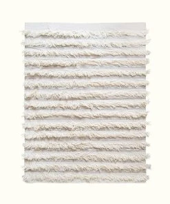 Kiliim White Fringe Wool Runner/Rug