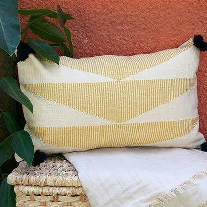 Kiliim Yellow Cascade Lumbar Pillow Cover Home Goods Kiliim Yellow Cascade Lumbar Pillow Cover Home Goods