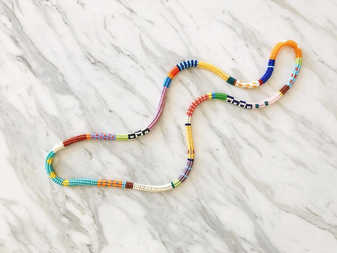 Kisiwa Cuerda One Of A Kind Beaded Necklace Kisiwa Cuerda One Of A Kind Beaded Necklace