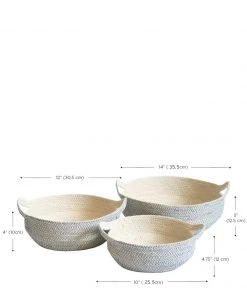 Korissa Amari Fruit Bowl Set - Blue Home Goods