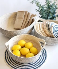 Korissa Amari Fruit Bowl Set - Blue Home Goods
