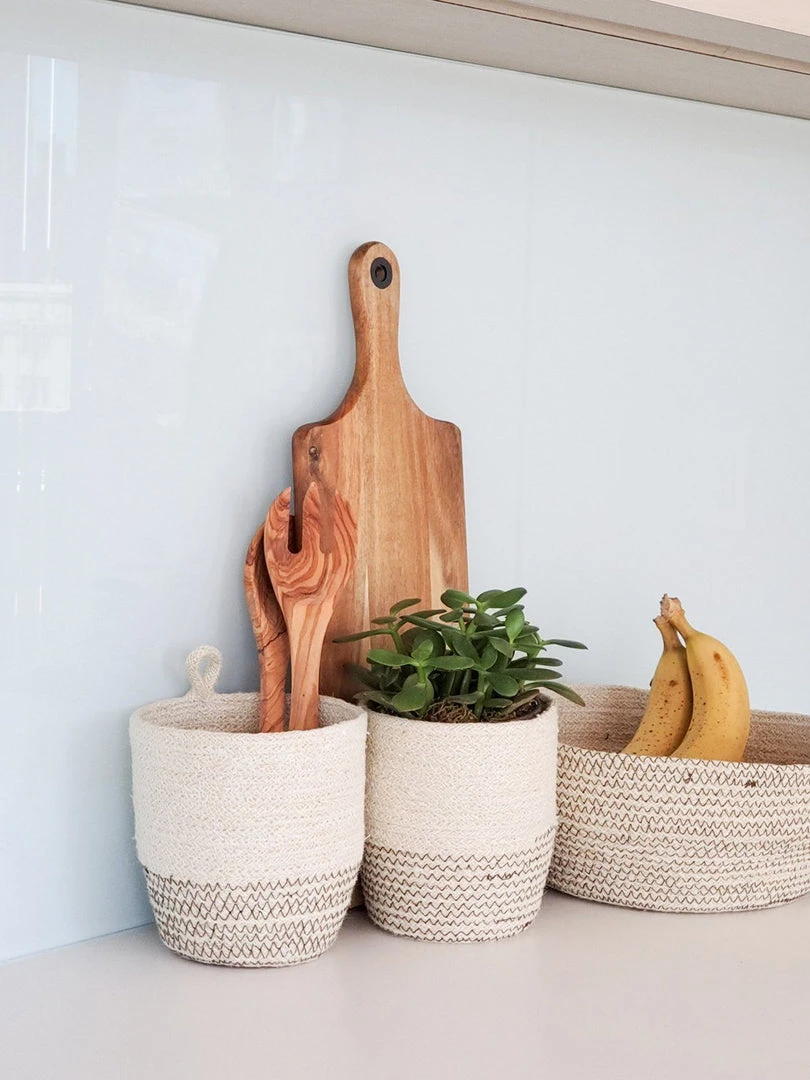 Korissa Amari Loop Bin Set - Brown Home Goods Korissa Amari Loop Bin Set - Brown Home Goods