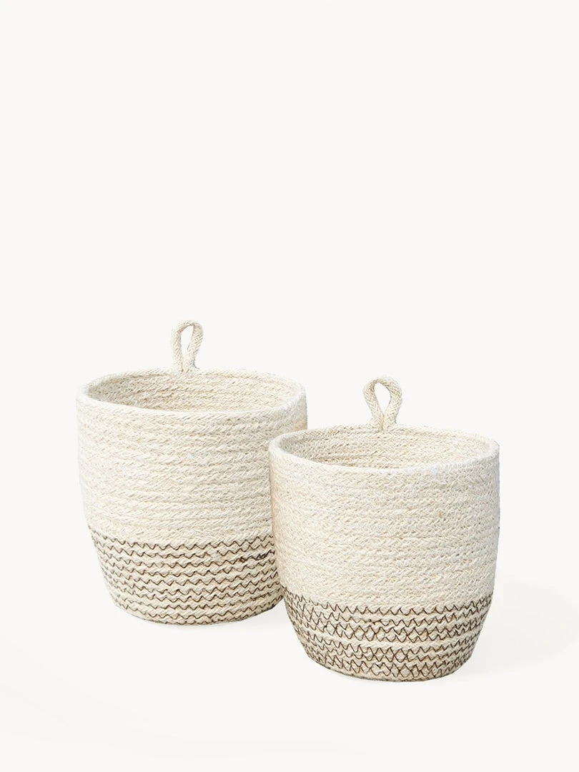 Korissa Amari Loop Bin Set - Brown Home Goods Korissa Amari Loop Bin Set - Brown Home Goods