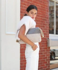 Korissa Accessories Block A Clutch - Gray