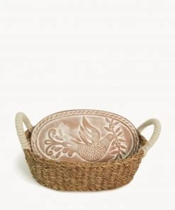 Korissa Best Sellers Bread Warmer + Basket - Bird Oval