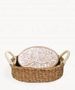 Korissa Bread Warmer + Basket - Owl Oval