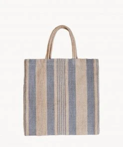 Korissa Dora Jute Tote Bag - Pale Gray