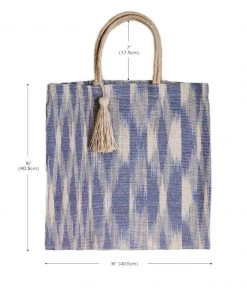 Korissa Accessories Nadi Jute Tote Bag - Blue 3 Korissa Accessories Nadi Jute Tote Bag - Blue