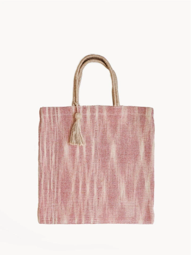 Korissa Accessories Nadi Jute Tote Bag - Red 1 Korissa Accessories Nadi Jute Tote Bag - Red