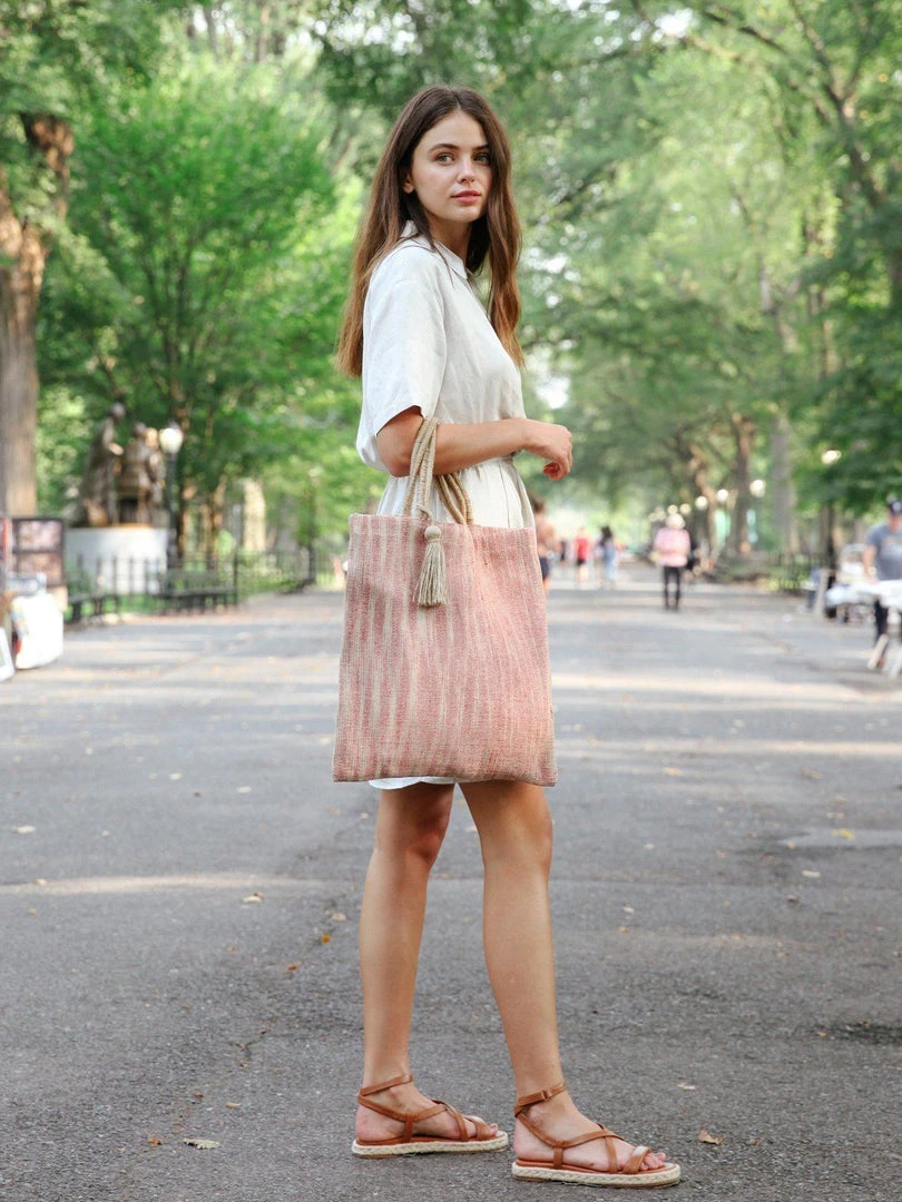 Korissa Accessories Nadi Jute Tote Bag - Red 2 Korissa Accessories Nadi Jute Tote Bag - Red