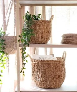 Korissa Savar Basket With White Handles Set
