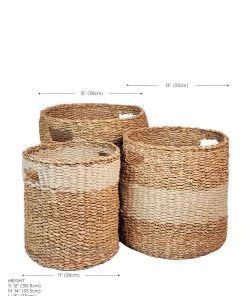 Korissa Savar Hamper Basket With Handle Set - Natural 8 Korissa Savar Hamper Basket With Handle Set - Natural