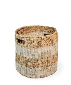 Korissa Savar Hamper Basket With Handle Set - Natural 4 Korissa Savar Hamper Basket With Handle Set - Natural