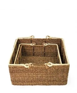 Korissa Home Goods Savar Large Square Basket Set