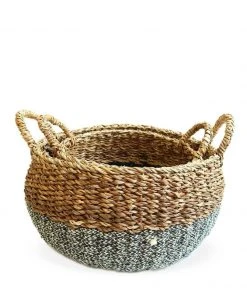 Korissa Home Goods Ula Floor Basket Set - Black 4 Korissa Home Goods Ula Floor Basket Set - Black