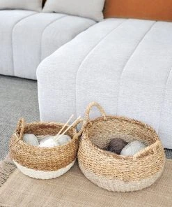 Korissa Ula Floor Basket Set - Natural 1 Korissa Ula Floor Basket Set - Natural
