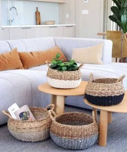 Korissa Ula Floor Basket Set - Natural 2 Korissa Ula Floor Basket Set - Natural