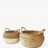 Korissa Ula Floor Basket Set - Natural