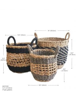 Korissa Ula Mesh Basket Set - Black Home Goods