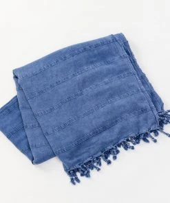 Amante Marketplace Throw Blankets Kurios Turkish Towel / Blanket - Blue