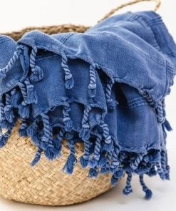 Amante Marketplace Throw Blankets Kurios Turkish Towel / Blanket - Blue