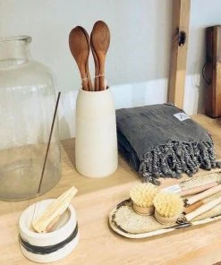 Amante Marketplace Home Goods Kurios Turkish Towel / Blanket - Charcoal