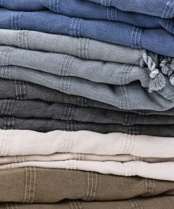 Amante Marketplace Home Goods Kurios Turkish Towel / Blanket - Charcoal