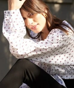 LA Relaxed New Arrivals Reversible Linen Blouse