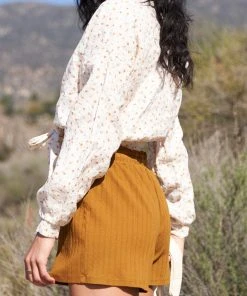 LA Relaxed New Arrivals Reversible Linen Blouse