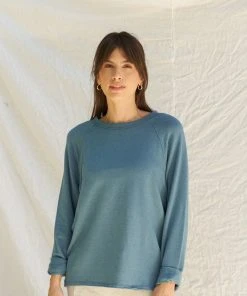 LA Relaxed Raw Modal Raglan Sweatshirt