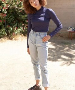 LA Relaxed Smooth Modal Jersey Turtleneck