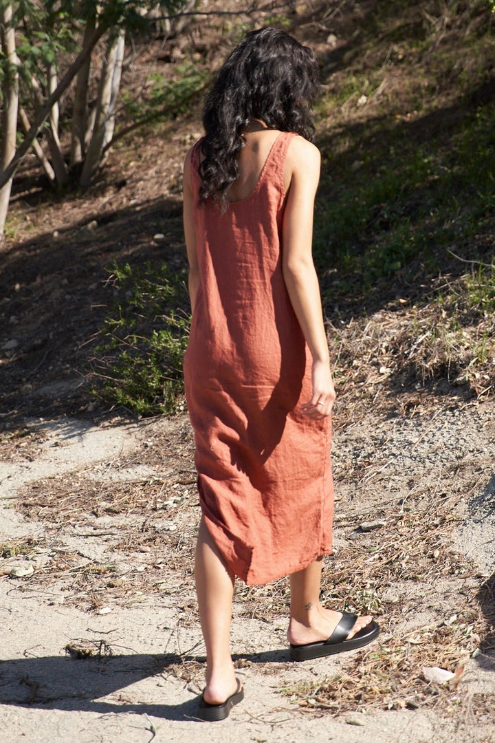 LA Relaxed New Arrivals Washed Linen Column Dress 10 LA Relaxed New Arrivals Washed Linen Column Dress