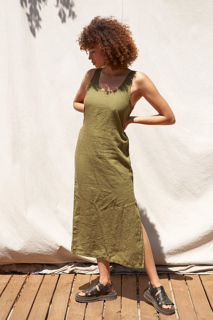 LA Relaxed New Arrivals Washed Linen Column Dress 6 LA Relaxed New Arrivals Washed Linen Column Dress