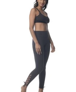 Synergy Organic Clothing Lace Up Legging Pant - Black Sale