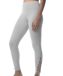 Synergy Organic Clothing Sale Lace Up Legging Pant - Heather Gray