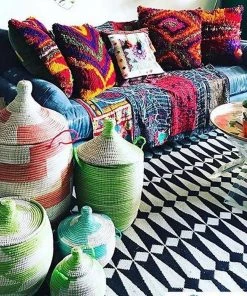 Mbare Large Patterned Hamper Basket 7 Mbare Large Patterned Hamper Basket