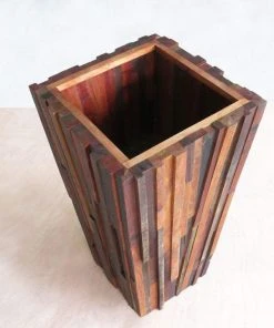 Masaya & Co. Large Hardwood Geo Planter Home Goods