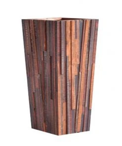 Masaya & Co. Large Hardwood Geo Planter Home Goods