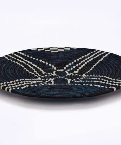 KAZI Home Goods Large Navy Sanaa Woven Wall Plate