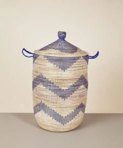 Mbare Large Patterned Hamper Basket 1 Mbare Large Patterned Hamper Basket