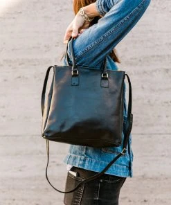 Purse & Clutch Larger Crossbody Handbag - Black