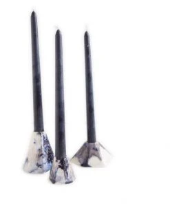 Lauren HB Studio Geo Porcelain Candlestick Holder - Nebula