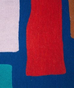 Leah Singh Home Goods Blah Blah Square Wool Throw Pillow Cover