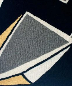 Leah Singh Handcrafted Detroit Wool Throw Pillow Cover - Black 2 Leah Singh Handcrafted Detroit Wool Throw Pillow Cover - Black