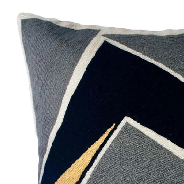 Leah Singh Handcrafted Detroit Wool Throw Pillow Cover - Black Leah Singh Handcrafted Detroit Wool Throw Pillow Cover - Black