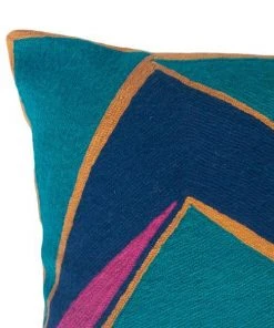Leah Singh Detroit Wool Throw Pillow Cover - Indigo Home Goods