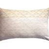 Leah Singh Eva Wool Lumbar Pillow Cover - Ivory + Pink