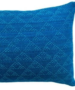 Leah Singh Eva Wool Lumbar Pillow Cover - Indigo + Aqua Home Goods 1 Leah Singh Eva Wool Lumbar Pillow Cover - Indigo + Aqua Home Goods