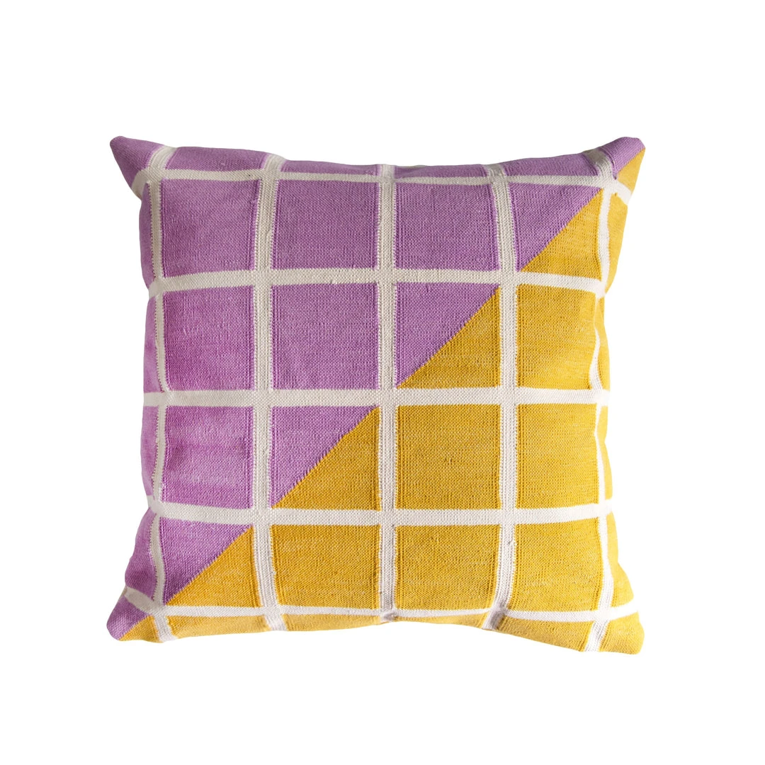 Leah Singh Diagonal Grid Reversible Throw Pillow Cover 4 Leah Singh Diagonal Grid Reversible Throw Pillow Cover
