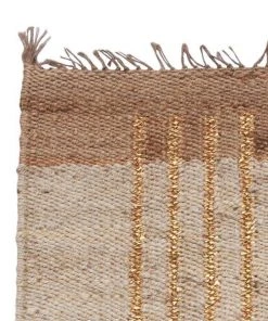 Leah Singh Lola Jute Rug - Gold Lines